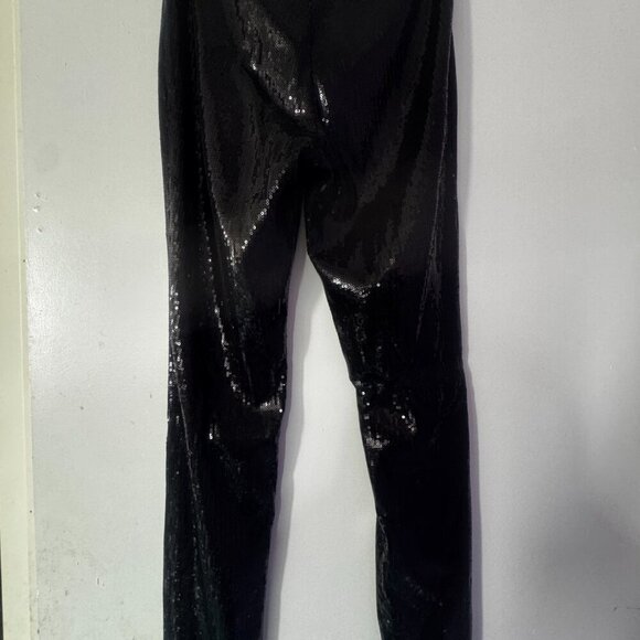 Black Sequin leggings size small like new - Picture 2 of 3